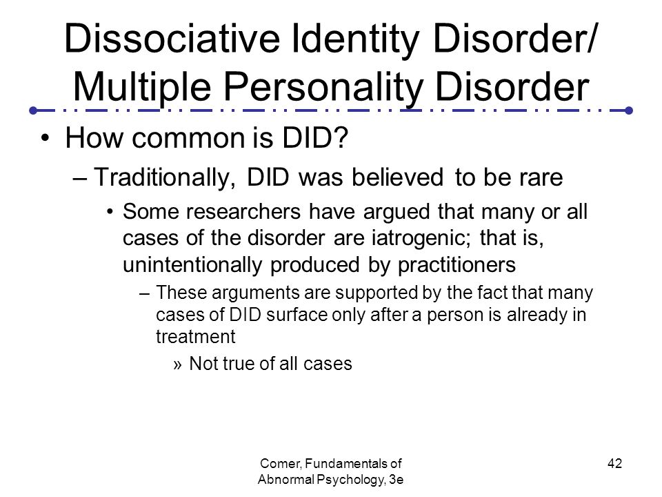 Multiple personality disorder dissociative identity disorder essay